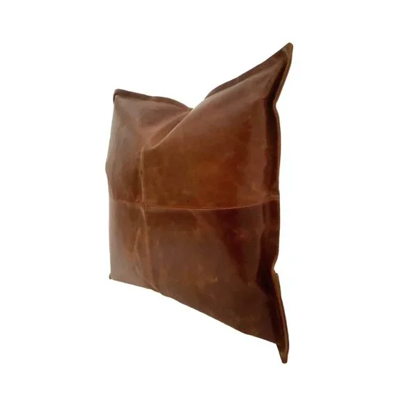 Leather Pillow Large High-quality Thick Hravy Duty with Insert Pottery Barn